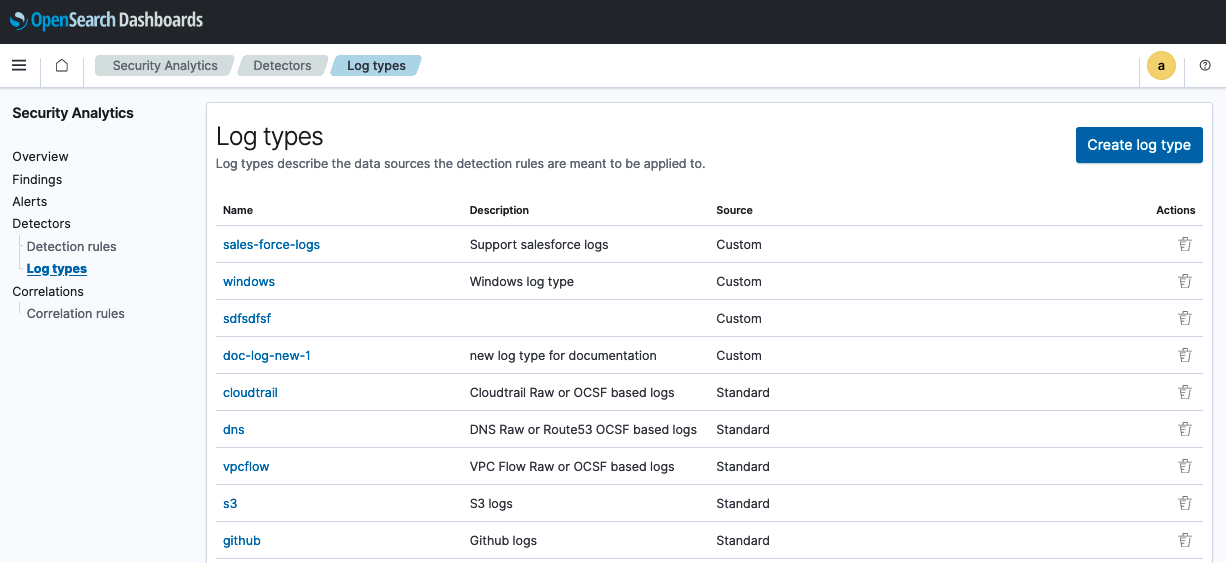 Creating custom log types - OpenSearch documentation