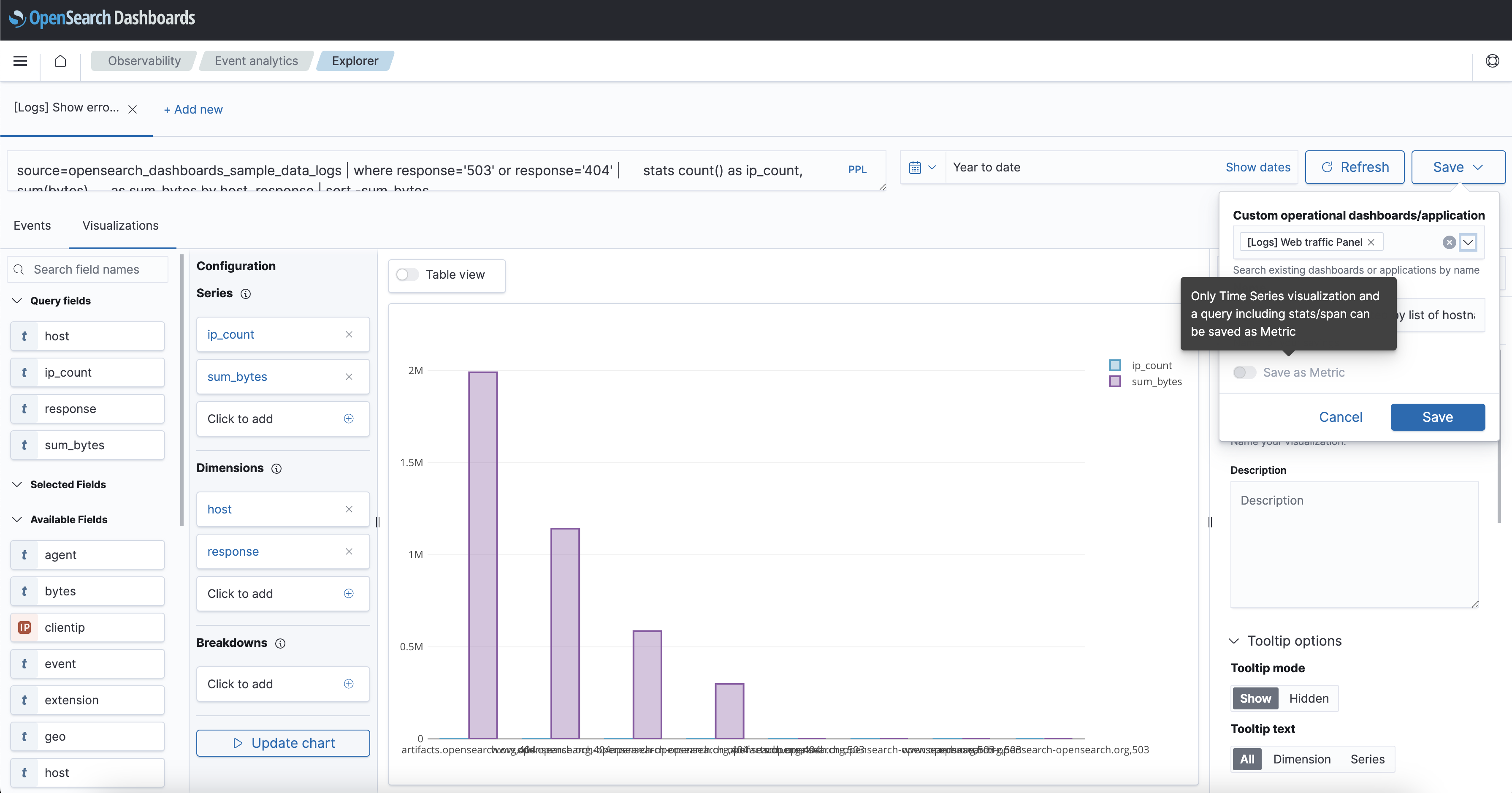 Metrics UI example 3